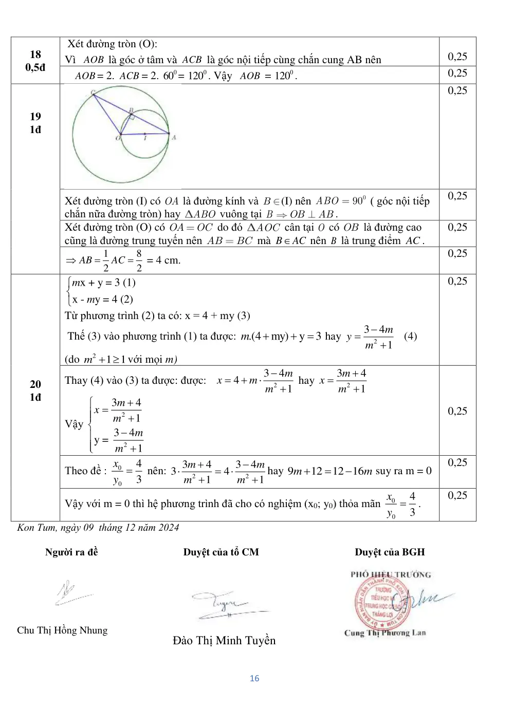 Đề thi Học kì 1 Toán 9 năm 2024-2025 trường TH&THCS Thắng Lợi (Kon Tum) - trang 16