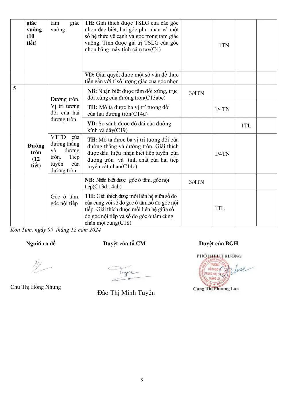 Đề thi Học kì 1 Toán 9 năm 2024-2025 trường TH&THCS Thắng Lợi (Kon Tum) - trang 3