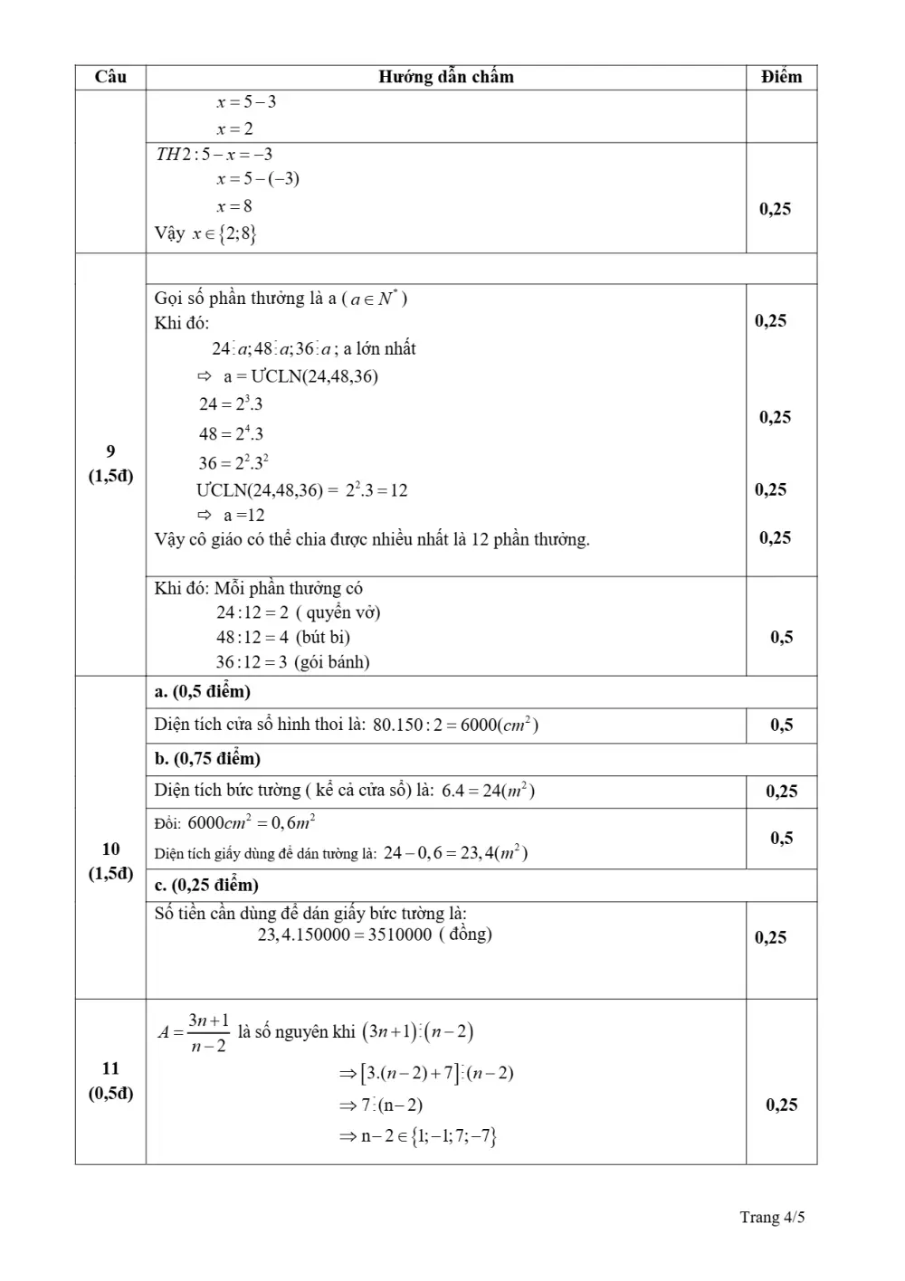 Đề thi Học kì 1 Toán 6 năm 2023-2024 Phòng GD&ĐT Nho Quan (Ninh Bình) - trang 4