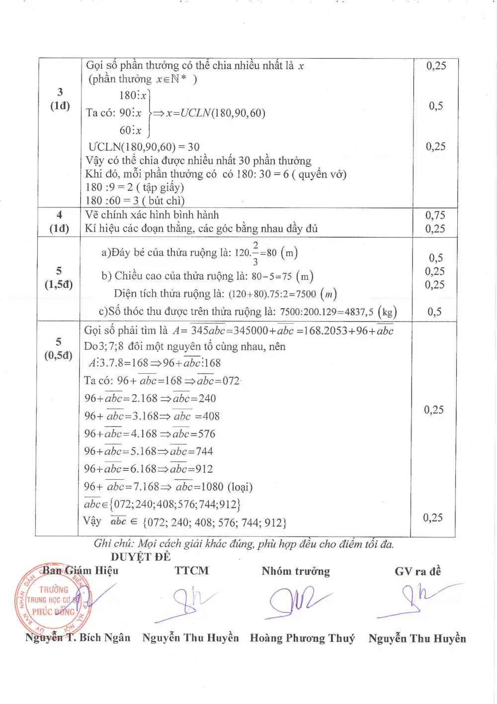 Đề thi Học kì 1 Toán 6 năm 2023-2024 trường THCS Phúc Đồng (Hà Nội) - trang 4