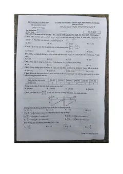 Trang đầu Đề chính thức Toán năm 2026 Tốt nghiệp THPT (Mã đề 0118) (Có đáp án)