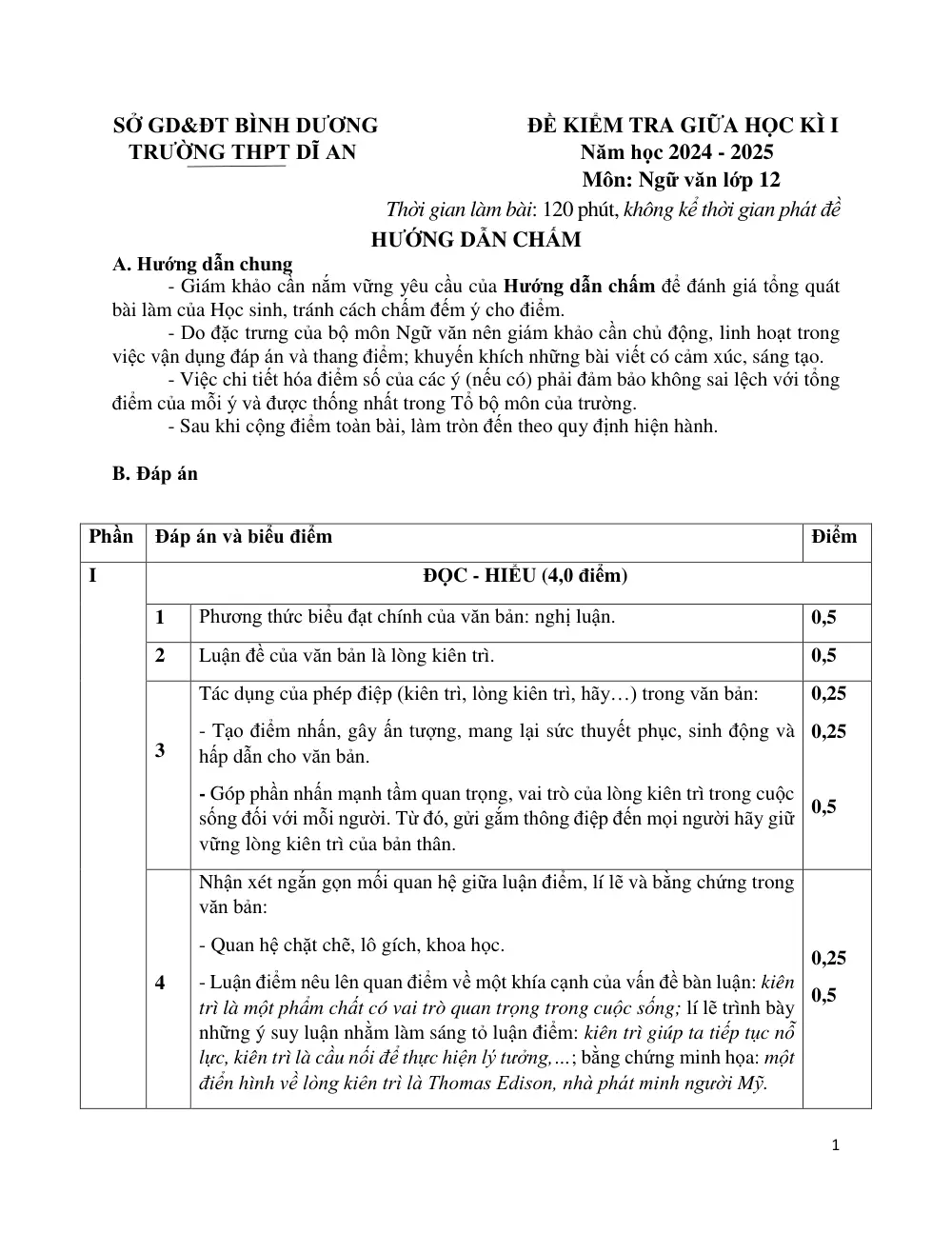 Đề thi Giữa kì 1 Ngữ văn 12 năm 2024-2025 trường THPT Dĩ An (Bình Dương) - trang 3