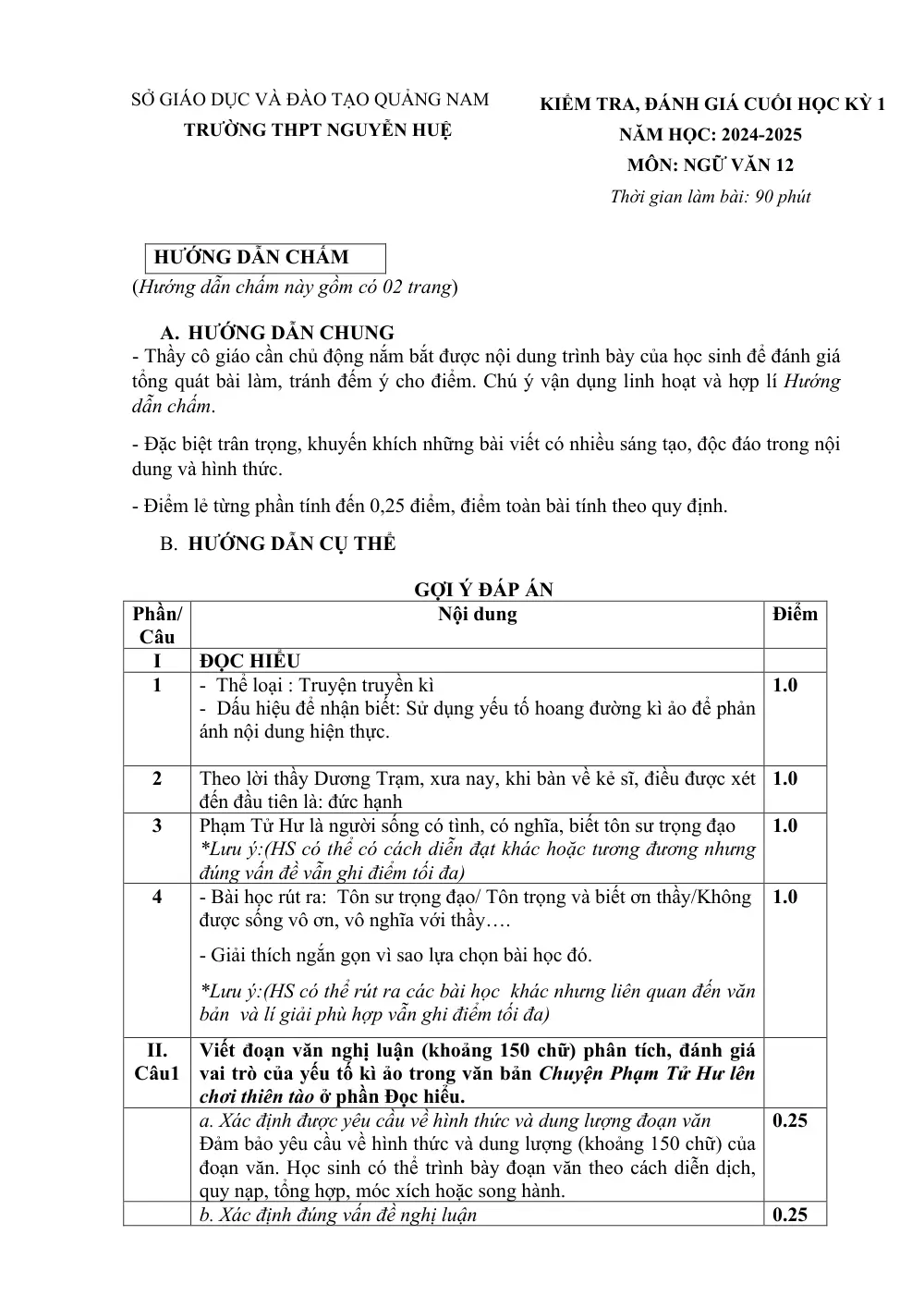Đề thi Học kì 1 Ngữ văn 12 năm 2024-2025 trường THPT Nguyễn Huệ (Quảng Nam) - trang 3