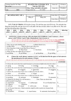 Trang đầu Đề thi Học kì 2 Tiếng Anh 6 năm 2025-2026 trường THCS Nguyễn Thị Thập (TP Hồ Chí Minh)