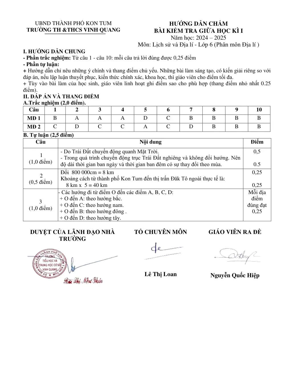 Đề thi Giữa kì 1 Lịch sử và Địa lí 6 năm 2024-2025 trường TH&THCS Vinh Quang (Kon Tum) - trang 3