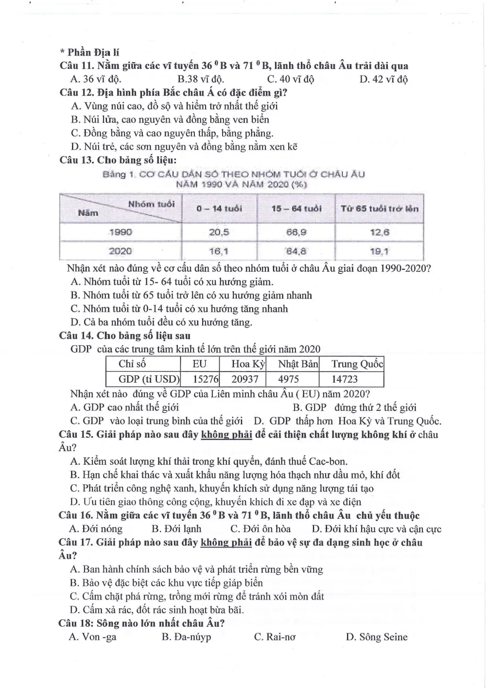Đề thi Giữa kì 1 Lịch sử và Địa lí 7 năm 2025-2026 trường THCS Ngọc Lâm (Hà Nội) - trang 11