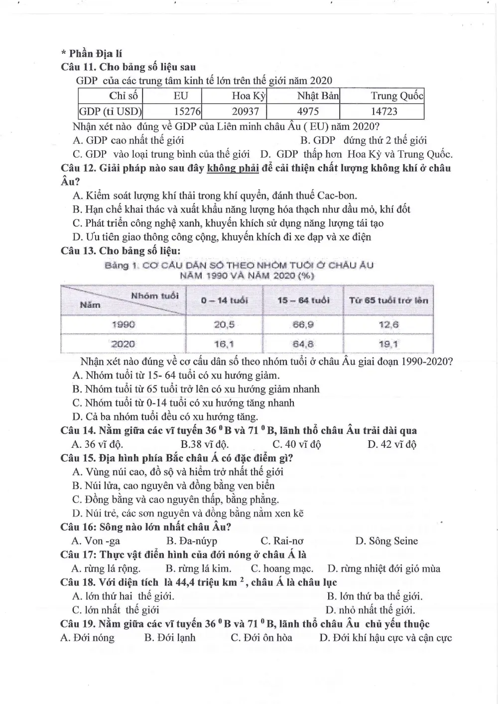 Đề thi Giữa kì 1 Lịch sử và Địa lí 7 năm 2025-2026 trường THCS Ngọc Lâm (Hà Nội) - trang 5