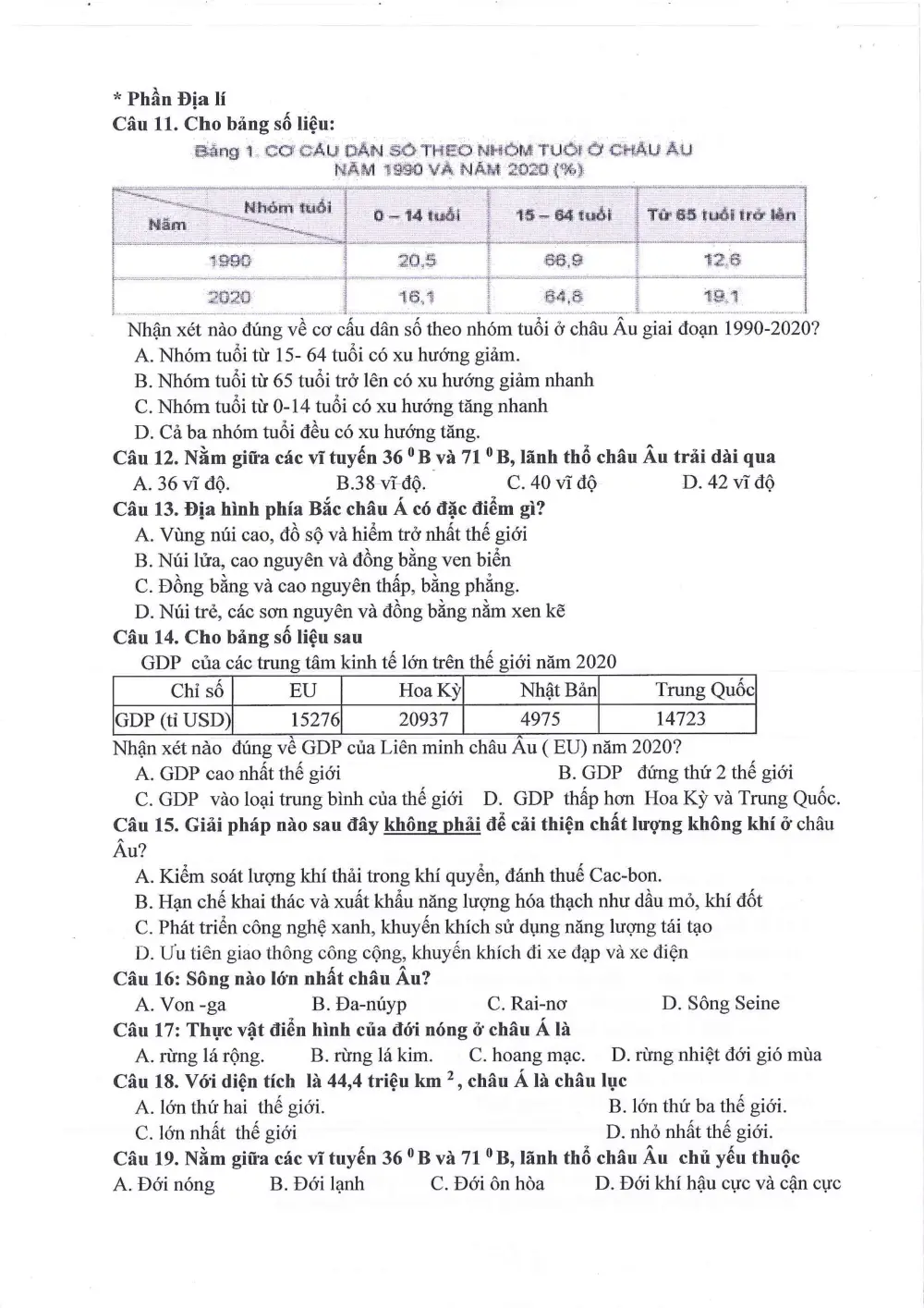 Đề thi Giữa kì 1 Lịch sử và Địa lí 7 năm 2025-2026 trường THCS Ngọc Lâm (Hà Nội) - trang 8