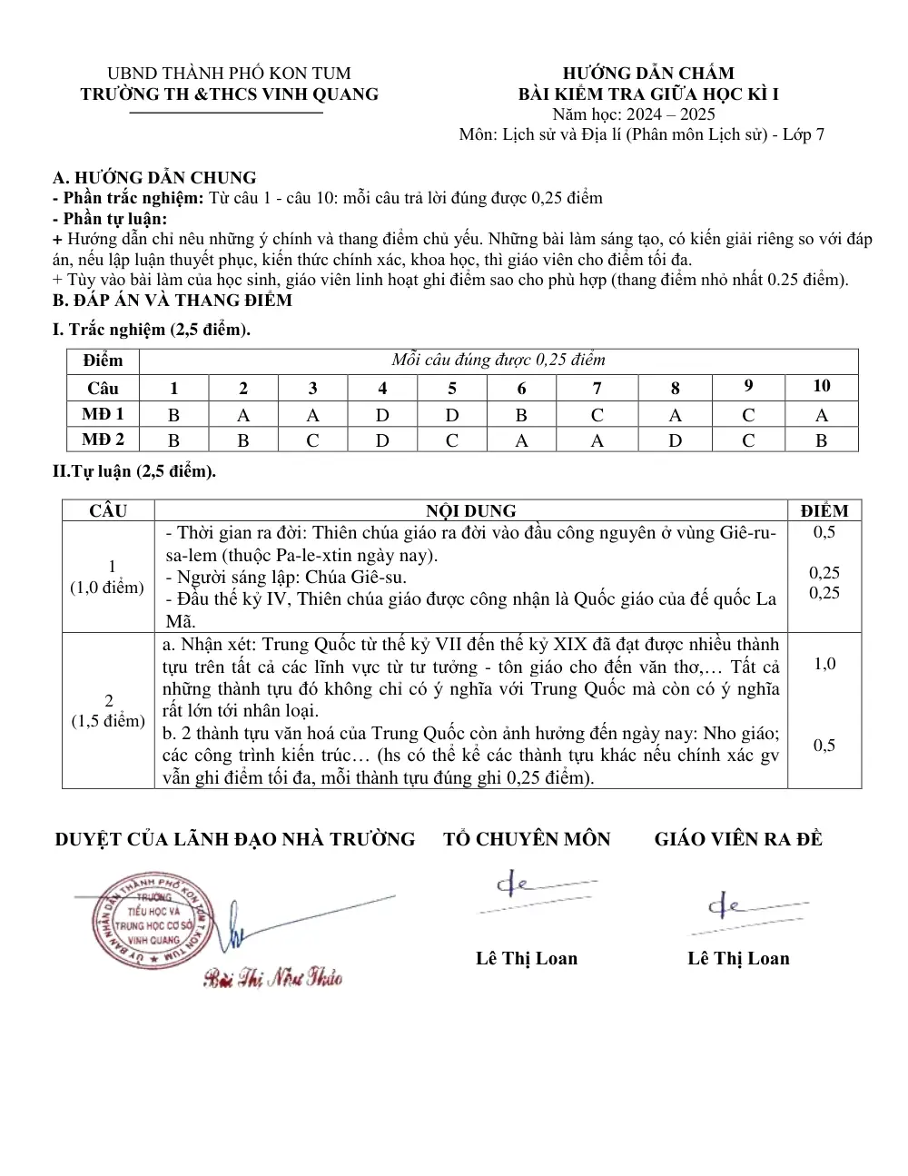 Đề thi Giữa kì 1 Lịch sử và Địa lí 7 năm 2024-2025 trường TH&THCS Vinh Quang (Kon Tum) - trang 3