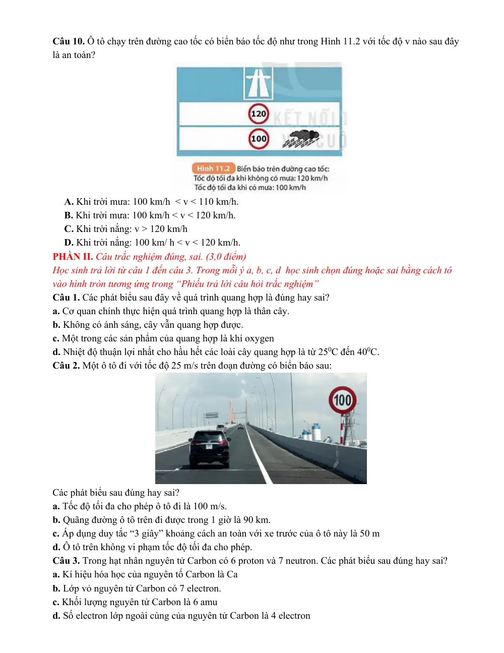 Đề thi Giữa kì 1 KHTN 7 năm 2024-2025 trường THCS Ngô Gia Tự (Hà Nội) - trang 8
