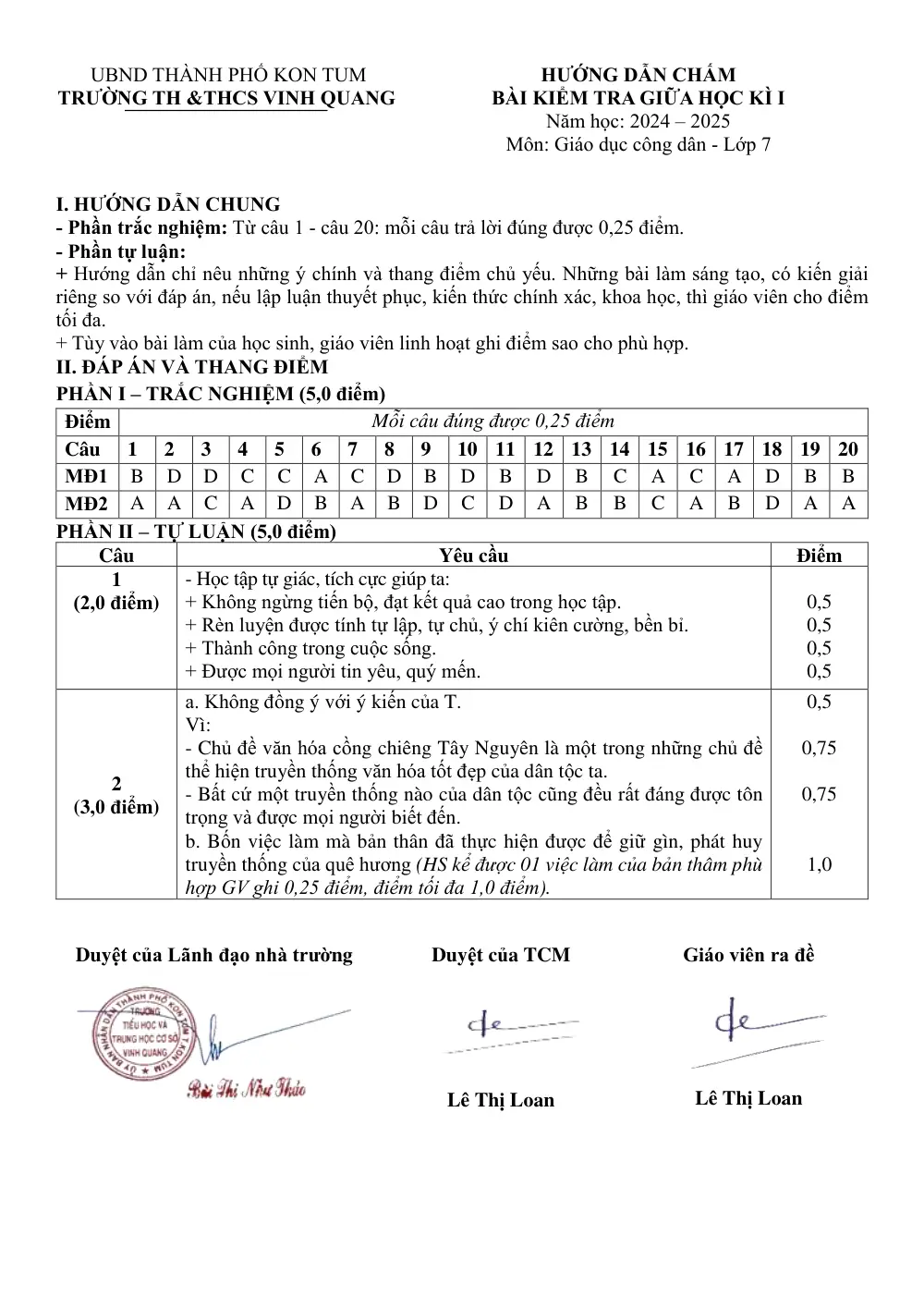 Đề thi Giữa kì 1 GDCD 7 năm 2024-2025 trường TH&THCS Vinh Quang (Kon Tum) - trang 8