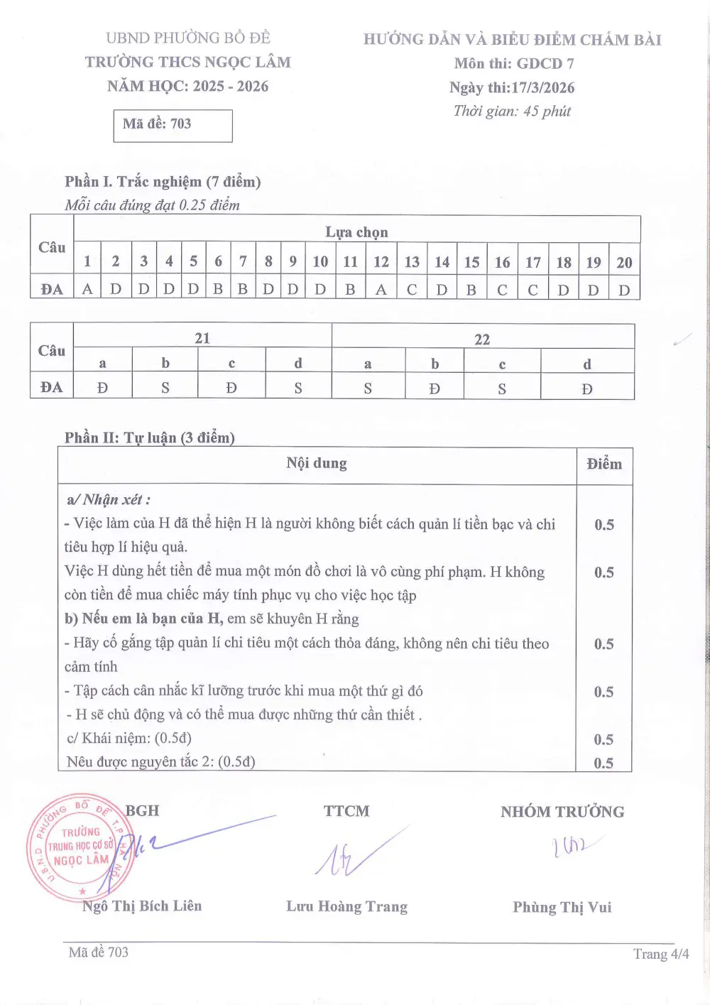 Đề thi Giữa kì 2 GDCD 7 năm 2025-2026 trường THCS Ngọc Lâm (Hà Nội) - trang 12