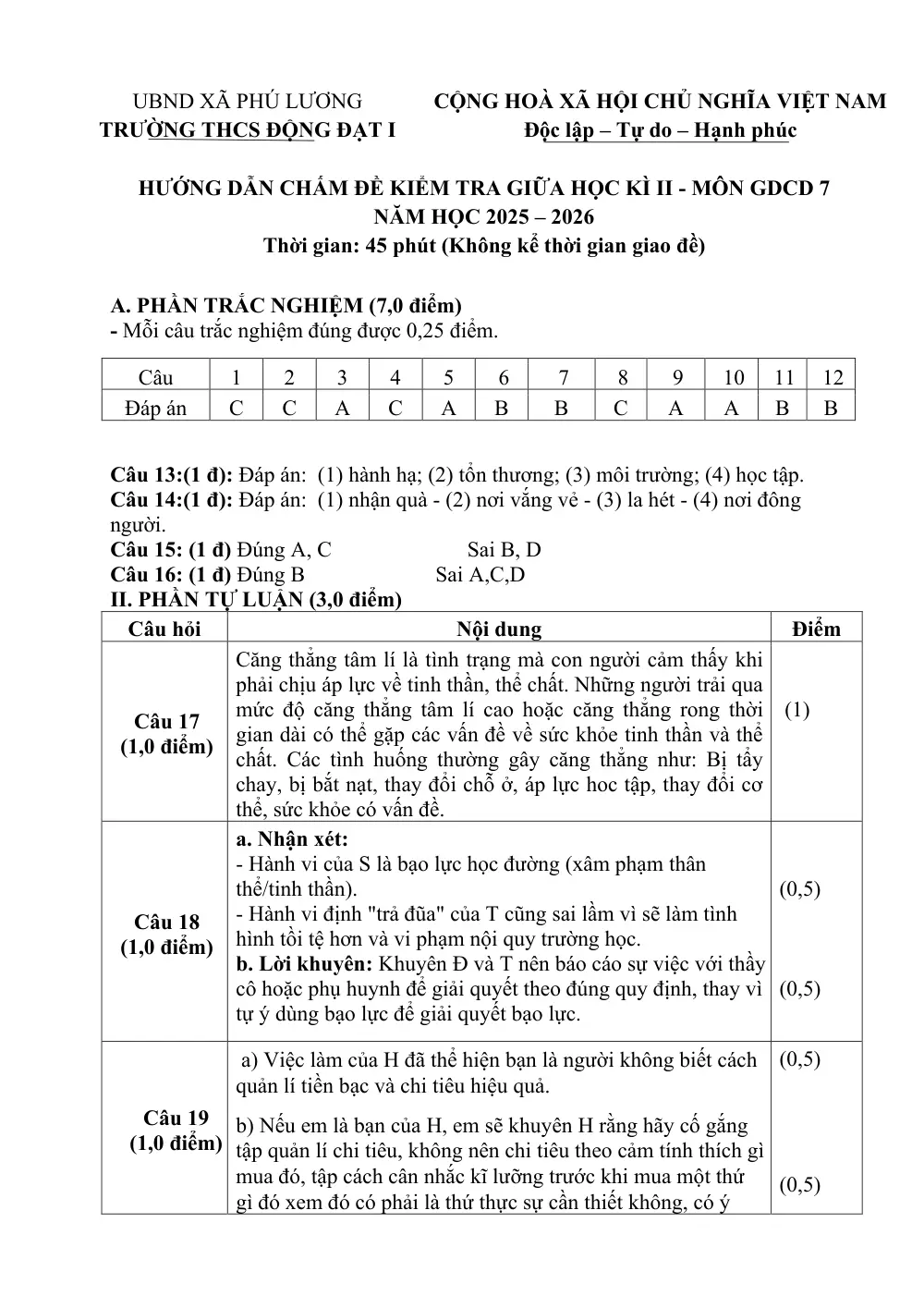 Đề thi Giữa kì 2 GDCD 7 năm 2025-2026 trường THCS Động Đạt I (Thái Nguyên) - trang 5