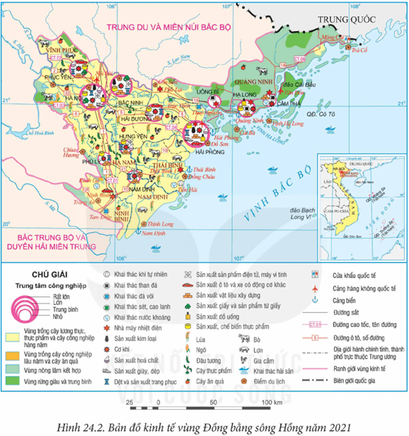 Sơ đồ chuyển dịch cơ cấu kinh tế theo hướng hiện đại hóa ở Đồng bằng sông Hồng