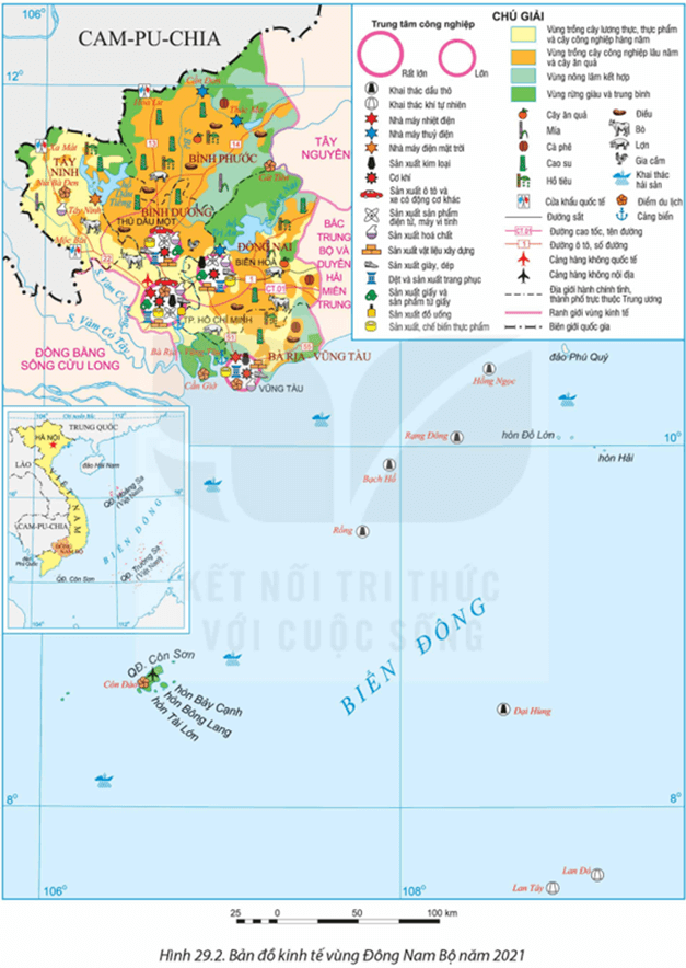 Sơ đồ hệ thống khu công nghiệp tập trung, cảng biển nước sâu và hạ tầng liên kết vùng Đông Nam Bộ