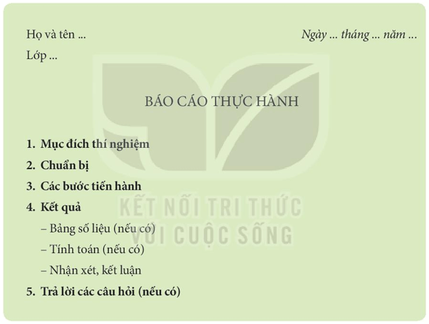 Phương pháp và kĩ năng học tập môn khoa học tự nhiên (KHTN 7 Kết nối tri thức Bài 1)