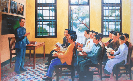 Nguyễn Ái Quốc mở các lớp học ở Quảng Châu (Trung Quốc) – tranh minh họa