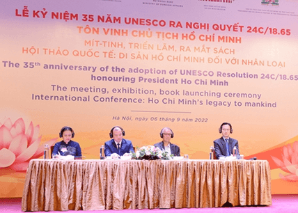 Lễ kỉ niệm 35 năm UNESCO ra nghị quyết tôn vinh Chủ tịch Hồ Chí Minh