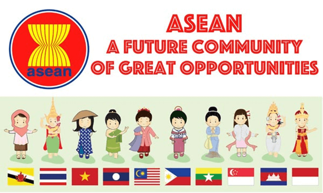 Tranh vẽ cổ động cho Tầm nhìn Cộng đồng ASEAN sau năm 2025