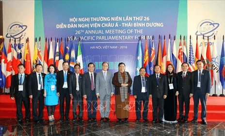 Hội nghị thường niên lần thứ 26 Diễn đàn Nghị viện châu Á – Thái Bình Dương được tổ chức tại Hà Nội (2018)