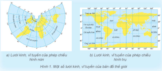 Địa Lí 6 Bài 2: Bản đồ. Một số lưới kinh, vĩ tuyến. Phương hướng trên bản đồ