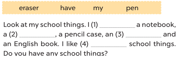 Tiếng Anh 3 Bài 24 - Unit 8 · Lesson 3 - Hình 4