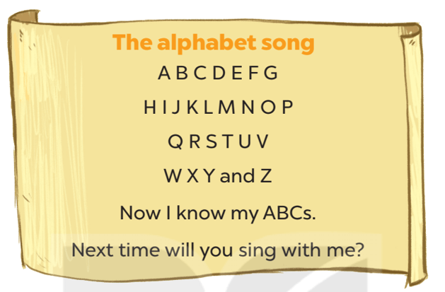 Tiếng Anh 3 Bài 62 - Starter · B. The alphabet - Hình 1