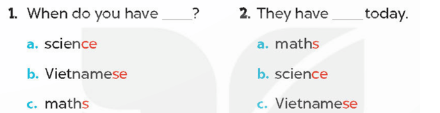 Tiếng Anh 4 Bài 21 - Unit 7 · Lesson 3 - Hình 2