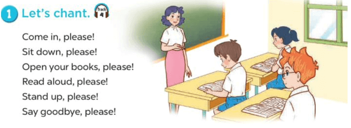 Tiếng Anh 4 Bài 62 - Starter · B. Classroom activities - Hình 1
