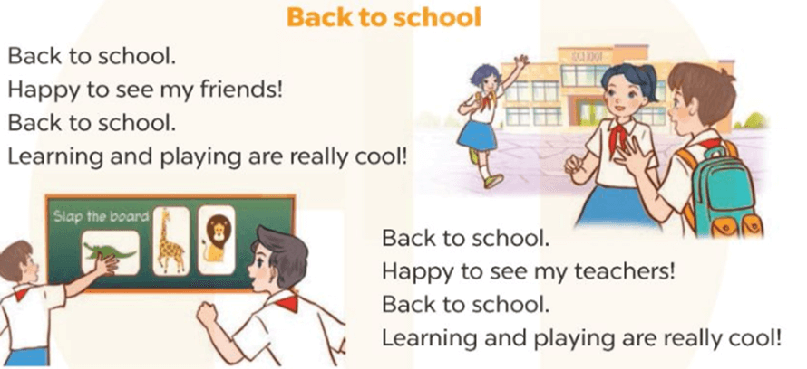 Tiếng Anh 5 Bài 61 - Starter · A. Back to school - Hình 1