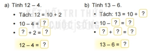 Toán 2 Bài 11 - Phép trừ (qua 10) trong phạm vi 20 - Hình 4