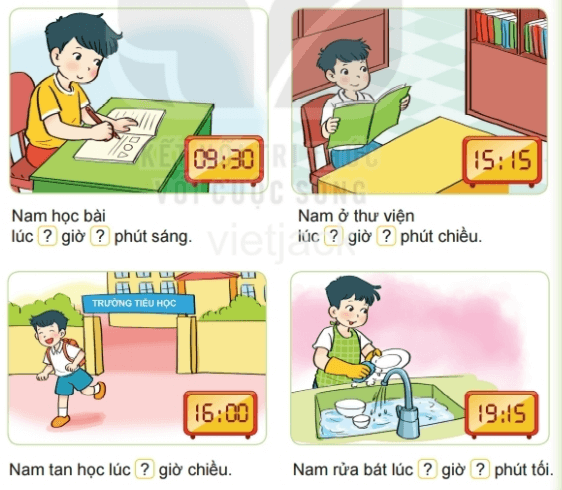 Toán 2 Bài 29 - Ngày – giờ, giờ – phút - Hình 10