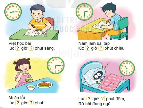 Toán 2 Bài 29 - Ngày – giờ, giờ – phút - Hình 6