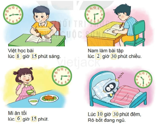 Toán 2 Bài 29 - Ngày – giờ, giờ – phút - Hình 7