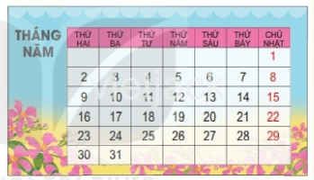Toán 2 Bài 31 - Thực hành và trải nghiệm xem đồng hồ, xem lịch - Hình 5