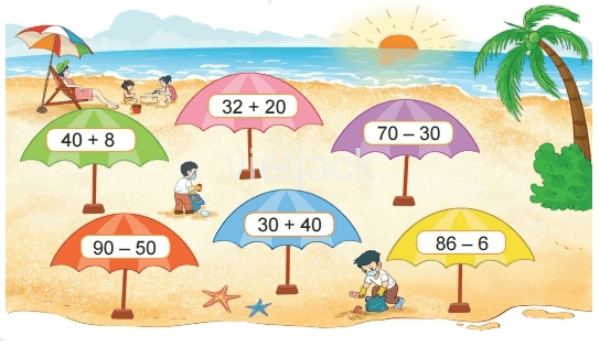 Toán 2 Bài 5 - Ôn tập phép cộng, phép trừ (không nhớ) trong phạm vi 100 - Hình 12
