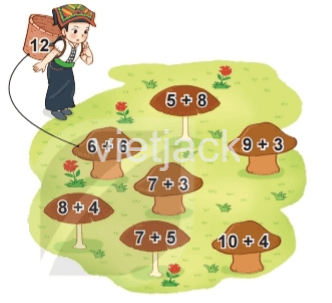 Toán 2 Bài 7 - Phép cộng (qua 10) trong phạm vi 20 - Hình 34