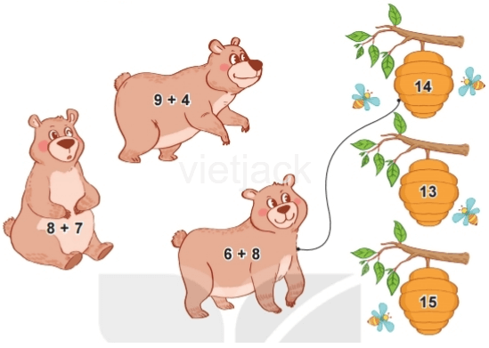 Toán 2 Bài 8 - Bảng cộng (qua 10) - Hình 8