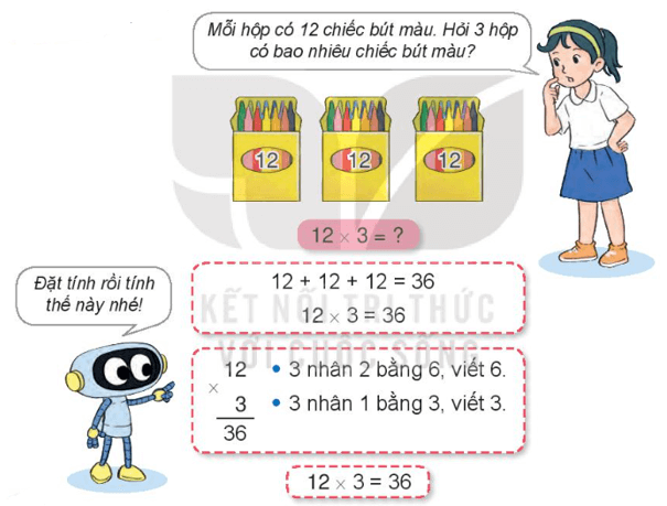 Toán 3 Bài 23 - Nhân số có hai chữ số với số có một chữ số - Hình 1