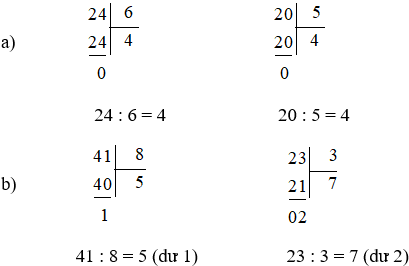 Toán 3 Bài 25 - Phép chia hết, phép chia có dư - Hình 2
