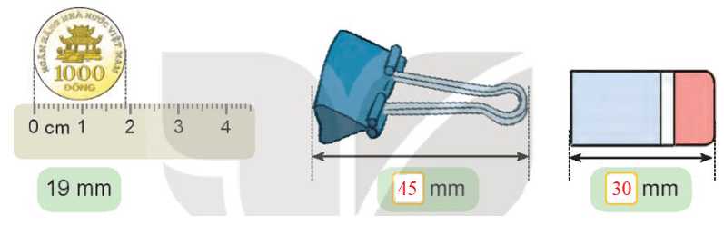 Toán 3 Bài 34 - Thực hành và trải nghiệm với các đơn vị mi - li - mét, gam, mi - li - lít, độ C - Hình 3
