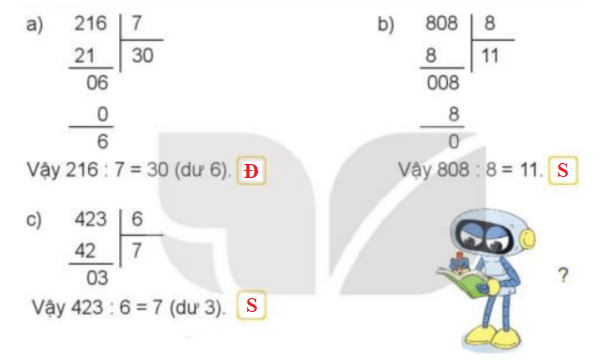 Toán 3 Bài 37 - Chia số có ba chữ số cho số có một chữ số - Hình 10