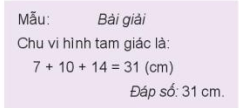 Toán 3 Bài 50 - Chu vi hình tam giác, hình tứ giác, hình chữ nhật, hình vuông - Hình 1