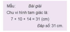 Toán 3 Bài 50 - Chu vi hình tam giác, hình tứ giác, hình chữ nhật, hình vuông - Hình 5