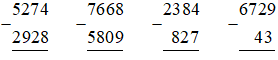 Toán 3 Bài 55 - Phép trừ trong phạm vi 10000 - Hình 1