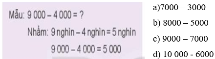 Toán 3 Bài 55 - Phép trừ trong phạm vi 10000 - Hình 4