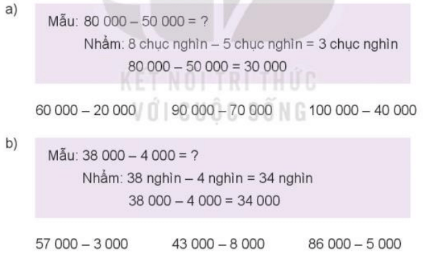Toán 3 Bài 64 - Phép trừ trong phạm vi 100000 - Hình 5