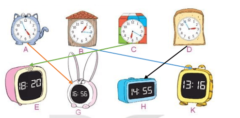 Toán 3 Bài 66 - Xem đồng hồ. Tháng - năm - Hình 4