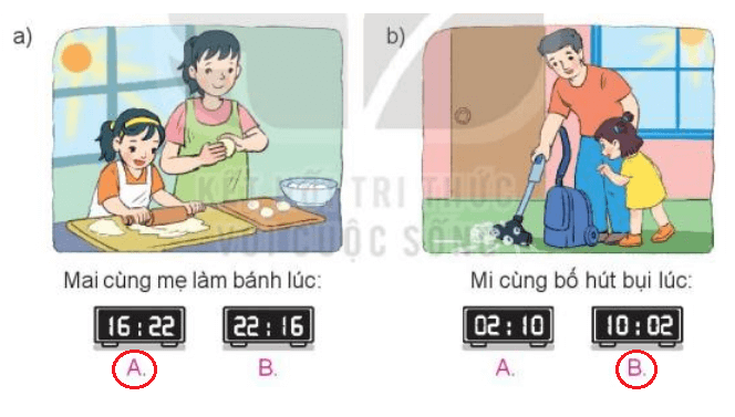 Toán 3 Bài 66 - Xem đồng hồ. Tháng - năm - Hình 6