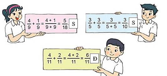 Toán 4 Bài 60 - Phép cộng phân số - Hình 3